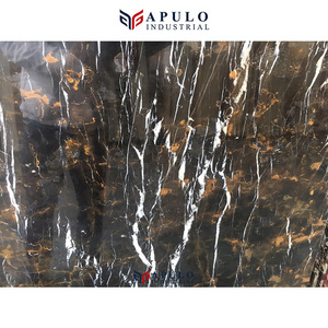 Athens portoro black italiy marble with gold/golden vein marble flooring tile wall cladding glossy black gold marble tiles