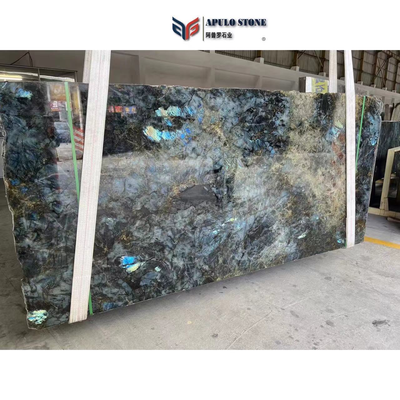 Customizable Natural Granite Flooring Tiles Lemurian Labradorite Blue Granite for Wall Panel kitchen granite countertop