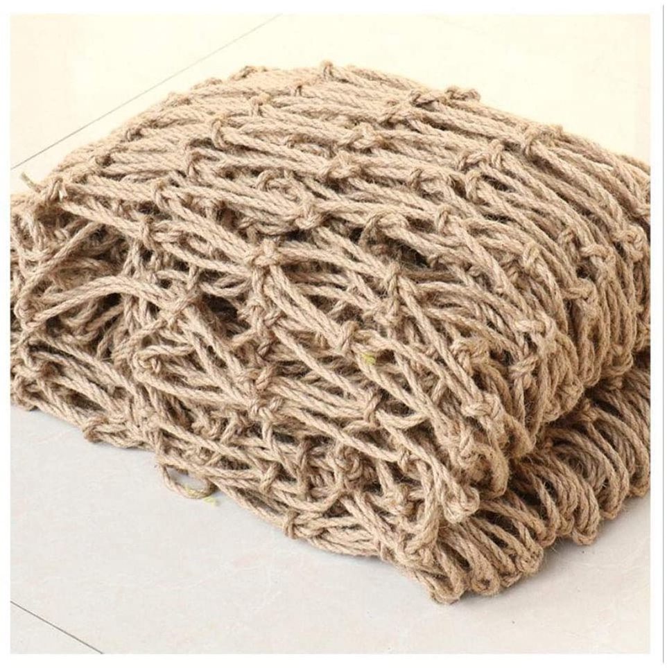 Hemp Rope Railing Stairs Netting Kids Safety Netting Manila Garden Decoration Net