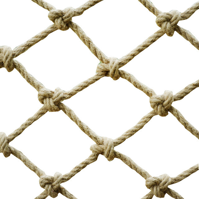 Hemp Natural Manila Rope Climbing Cargo Net Children Safety Jute Netting