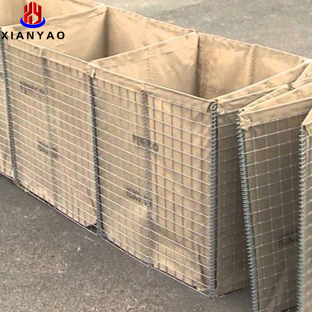 High Strength  defensive barrier galvanized wire mesh gabion barrier bastion Wall Hesko barrier for a shooting range