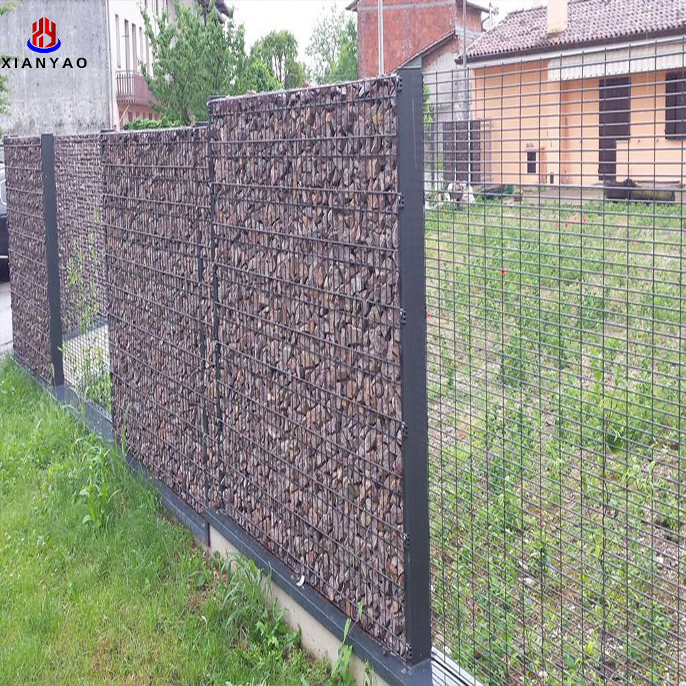 Stone cage mesh Burn basket factory price gabion fence price gabion retaining walls