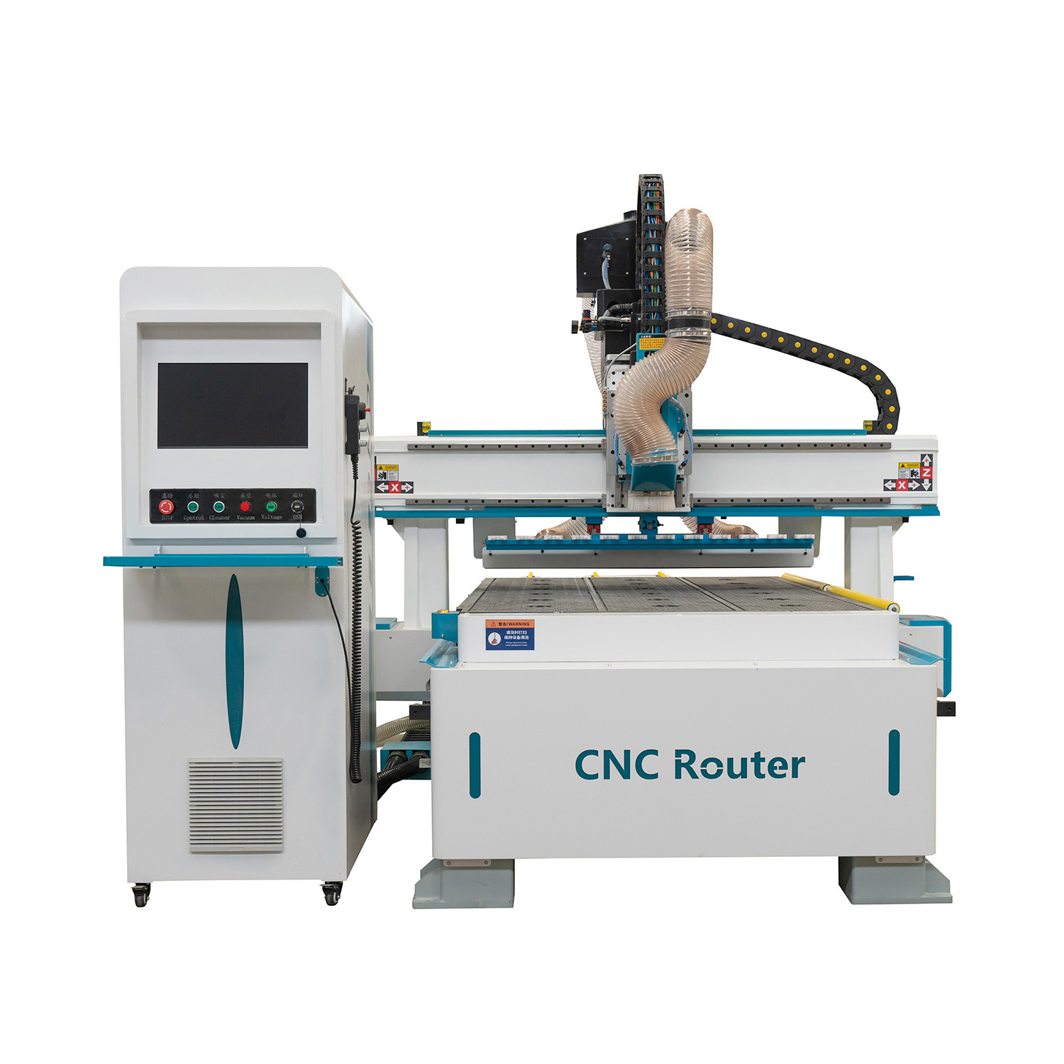 Linear ATC CNC Router Wood Engraving Machine 9kw Automatic Tool Changer HQD Spindle 3 Axis CNC Router Machine