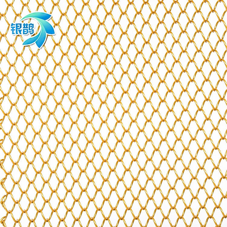 Building and Interior Design Coiled Wire Partitions Chain Mail Fabrics