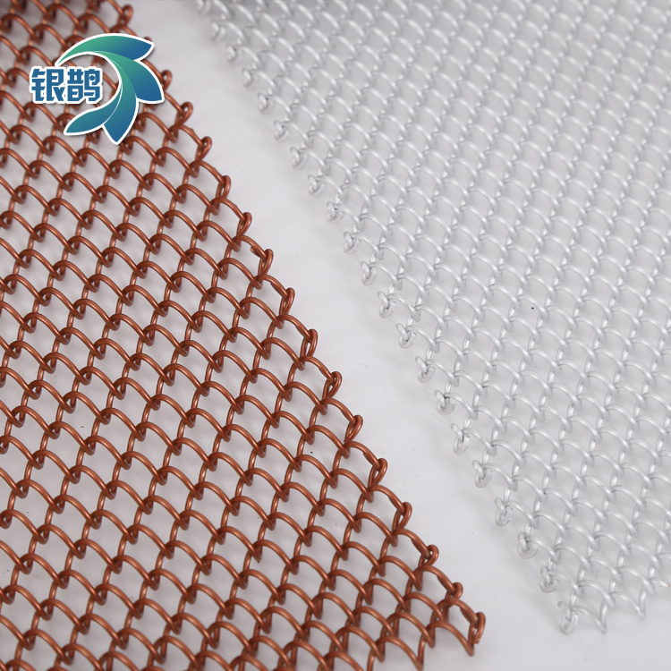 Building and Interior Design Coiled Wire Partitions Chain Mail Fabrics