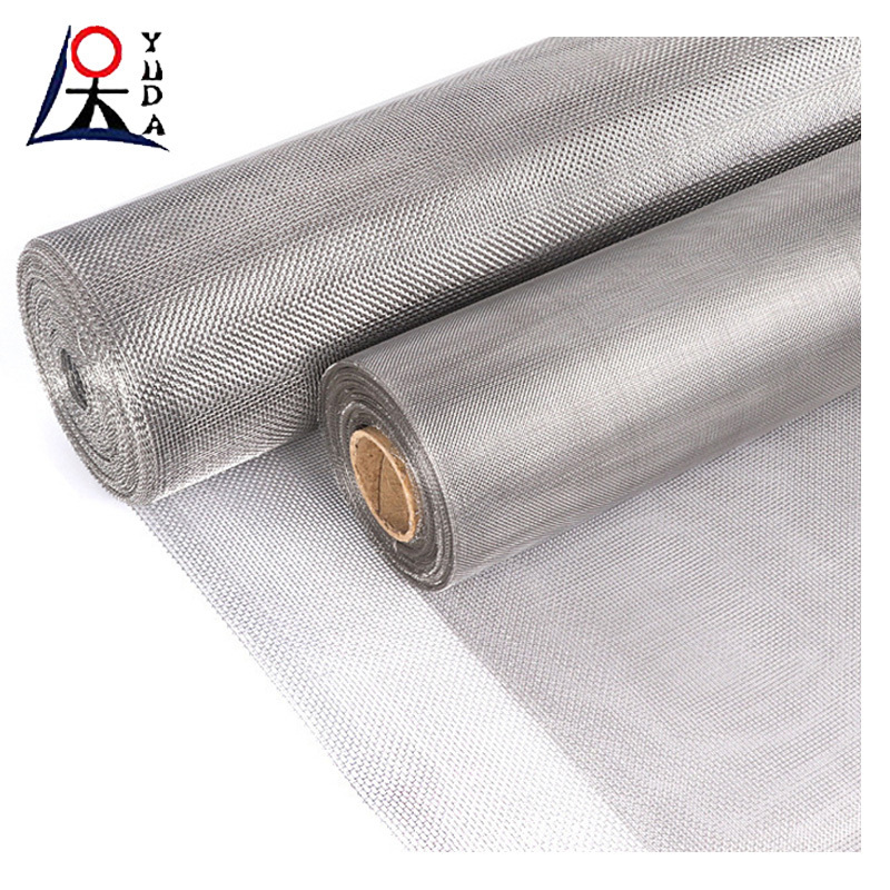 304 / 304L / 316 / 316L SS woven screen mesh rolls stainless steel flexible wire mesh netting