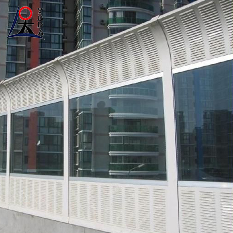 Railway road metal noise barrier wall sheet acrylic highway acoustic sound absorbing soundproof screen fence panels