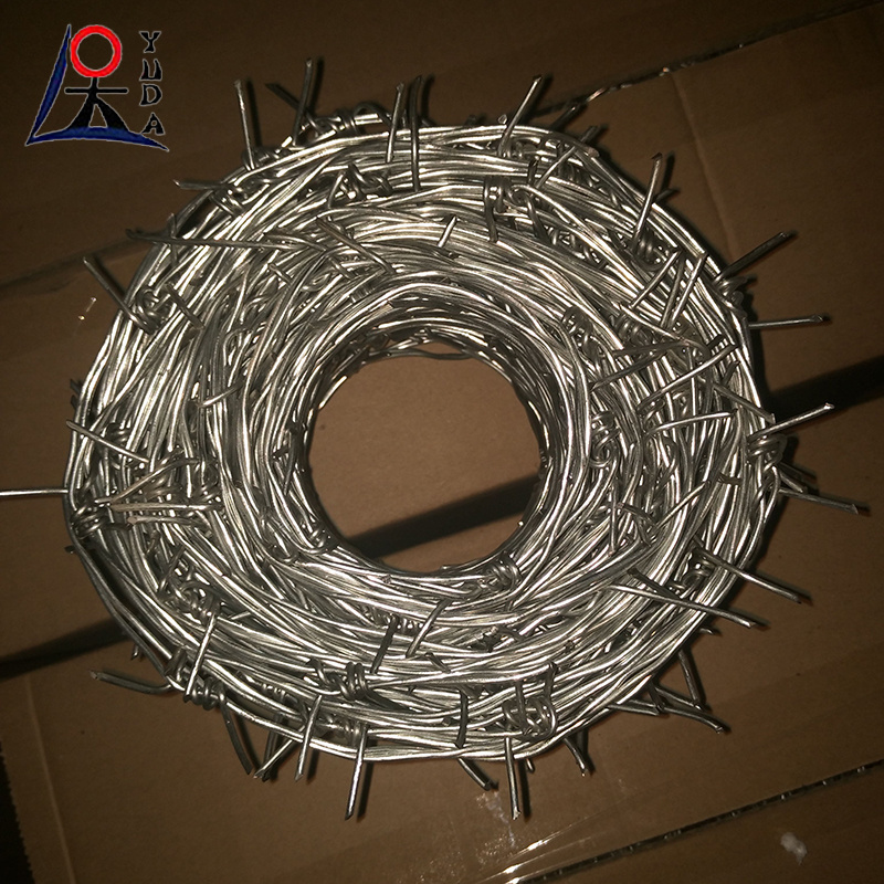 10 gauge raw material hot dipped galvanised barbed wire fencing cost