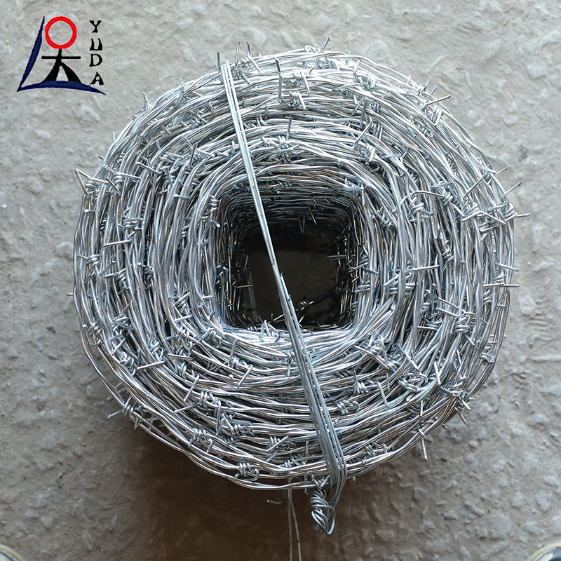 10 gauge raw material hot dipped galvanised barbed wire fencing cost