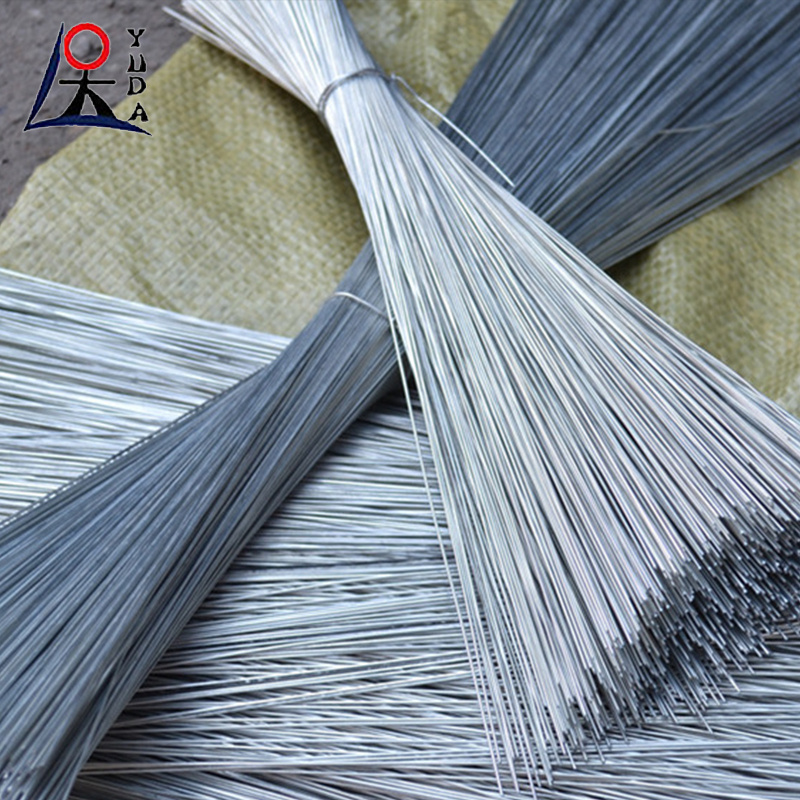 350mm Soft galvanized PVC coated straight cutting iron wire