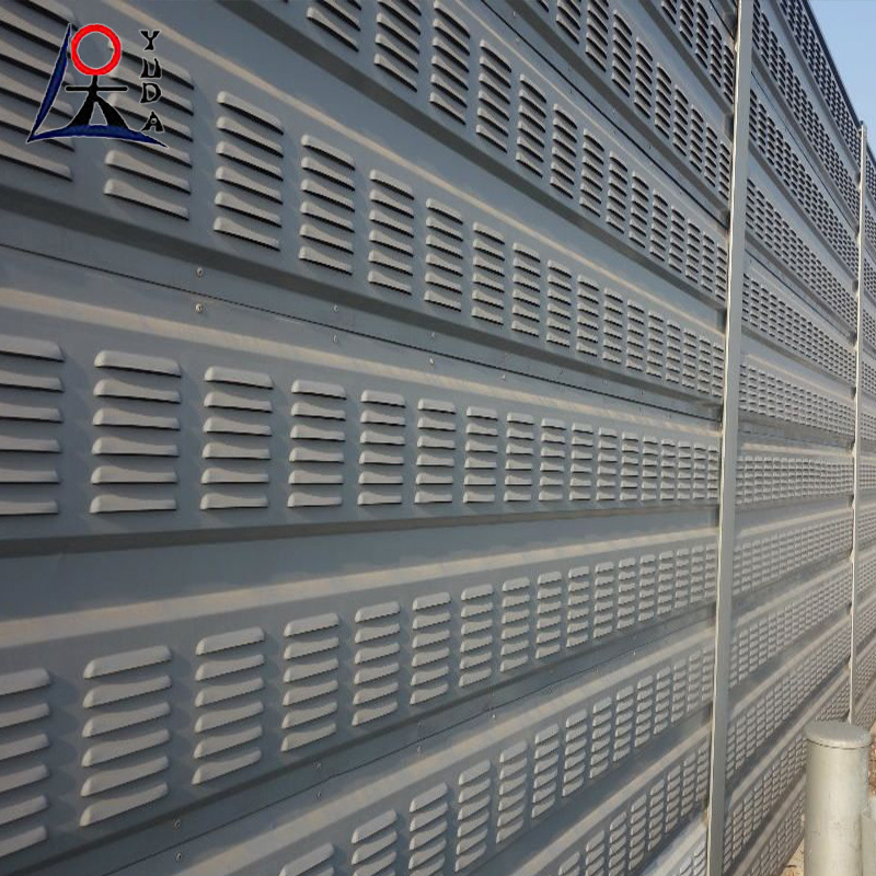 Railway road metal noise barrier wall sheet acrylic highway acoustic sound absorbing soundproof screen fence panels