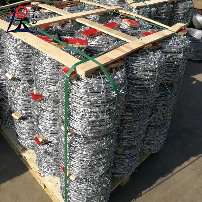 10 gauge raw material hot dipped galvanised barbed wire fencing cost