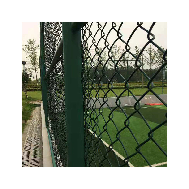 Galvanized Pvc Coating Chain Link Fence With Barbed Wire