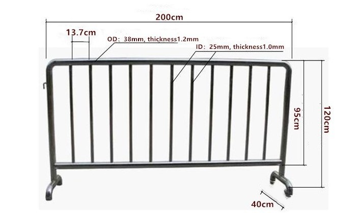 Popular size Traffic Road Barricade Crowd Control Barrier fence for Concert