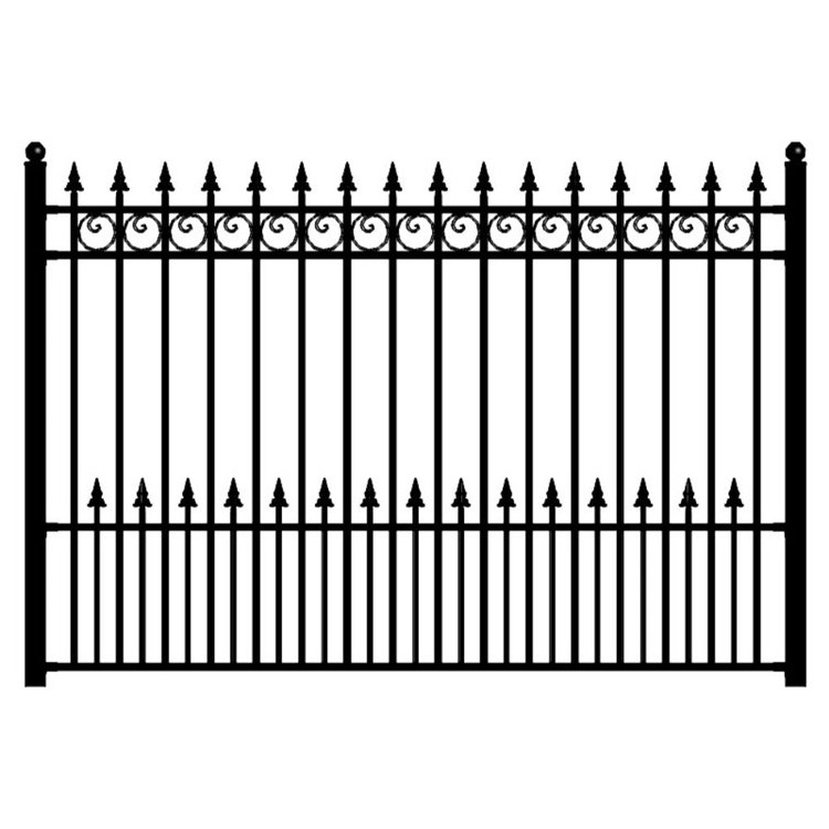 High quality Hot dip galvanized decorative wrought iron fence screen wrought iron fence in guangzhou