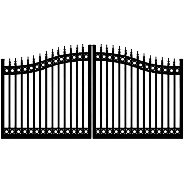 China Factory Supply Villa Gate Designs Garden Arch Wrought Iron Modern Retractable Customized gates driveway gates