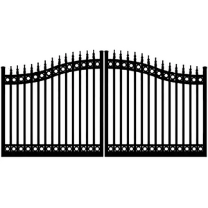 China Factory Supply Villa Gate Designs Garden Arch Wrought Iron Modern Retractable Customized gates driveway gates