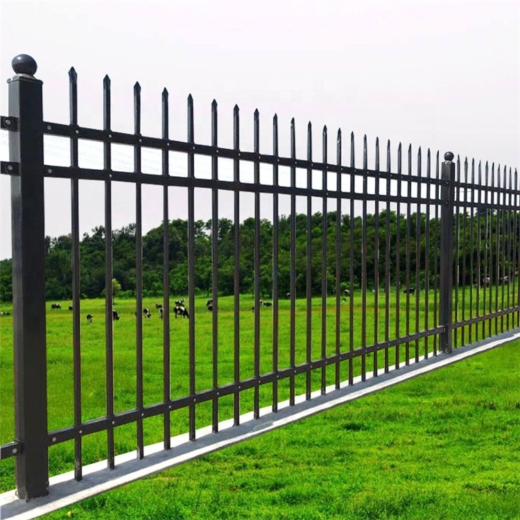 High quality Hot dip galvanized decorative wrought iron fence screen wrought iron fence in guangzhou