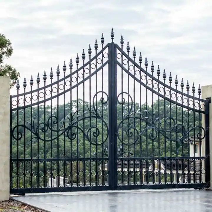 Cheap China Outdoor Yard Decorative Wrought Iron Houses Gates and Fence Railing  latest Wrought Iron Gates