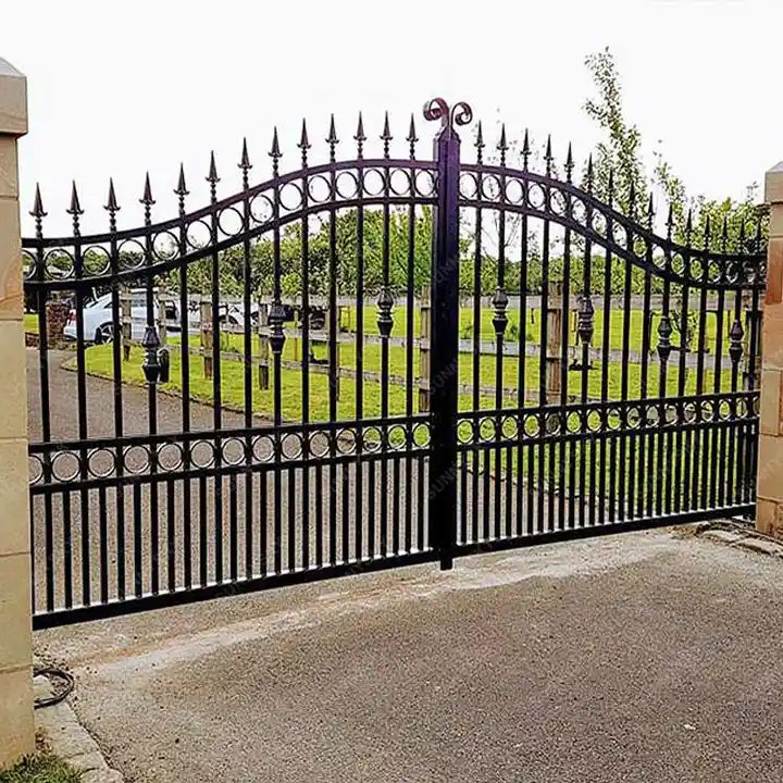 Cheap China Outdoor Yard Decorative Wrought Iron Houses Gates and Fence Railing  latest Wrought Iron Gates