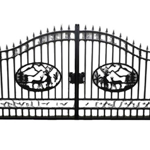 China Factory Custom Design Best Price Outdoor wrought iron driveway gate villa swing gates