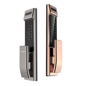 High Quality automatic Keyless Digital Biometric Fingerprint Lock Electric Face Recognition Front Door Lock For Outdoor Gate