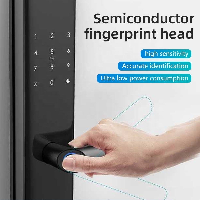 MixssonSafe Lock Gate Combination  Home Digital Biometric Fingerprint Intelligent Handle Electronic Locks Smart Lock Door