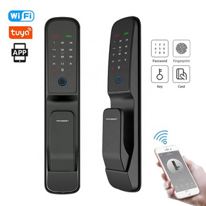 Tuya WiFi Entrance Gate Biometric Fingerprint Smart Door Lock Free Full Automatic Smart Locks For Home Apartments