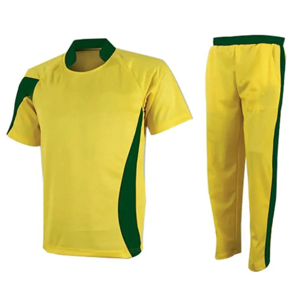 Customized Sublimation Cricket Kit Uniform Set For Men Adult Sizes Half Sleeve Cricket Shirt And Pant