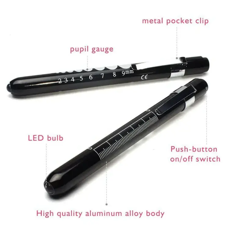 Lightweight Pupil Gauge Engraved Stylus Doctor Diagnostic Penlight Nurse Medical Led Pen Light Torch Flashlight