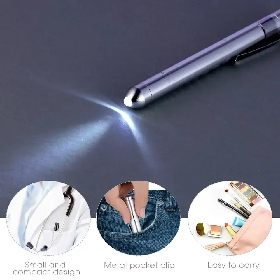 Medical Penlight For Work Nursing Student Essentials Medical Supplies Pen Light With Pupil Gauge For Nurse Doctors Flashlight