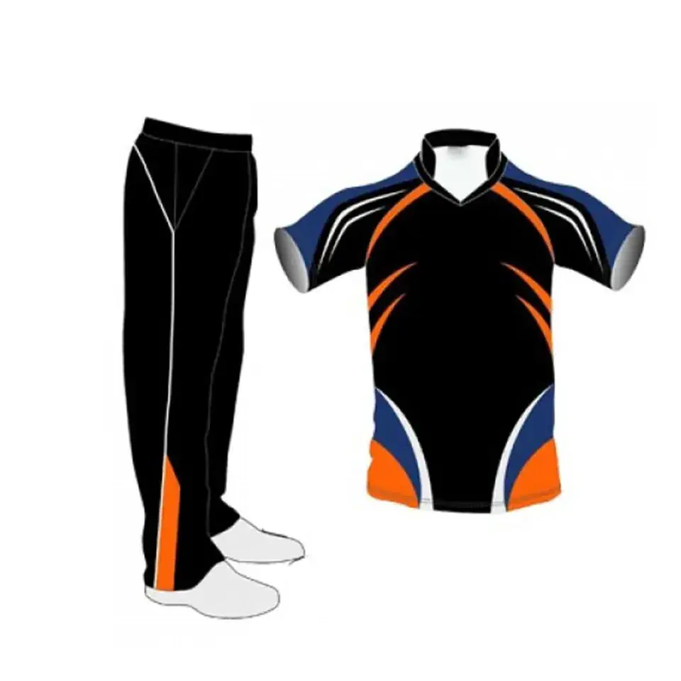 Customized Sublimation Cricket Kit Uniform Set For Men Adult Sizes Half Sleeve Cricket Shirt And Pant