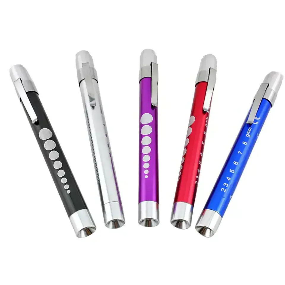 With Pupil Gauge For Nurses Students Doctors With Pocket Cli Reusable Led Medical Penlight Edc Flashlight 3*A Emergency