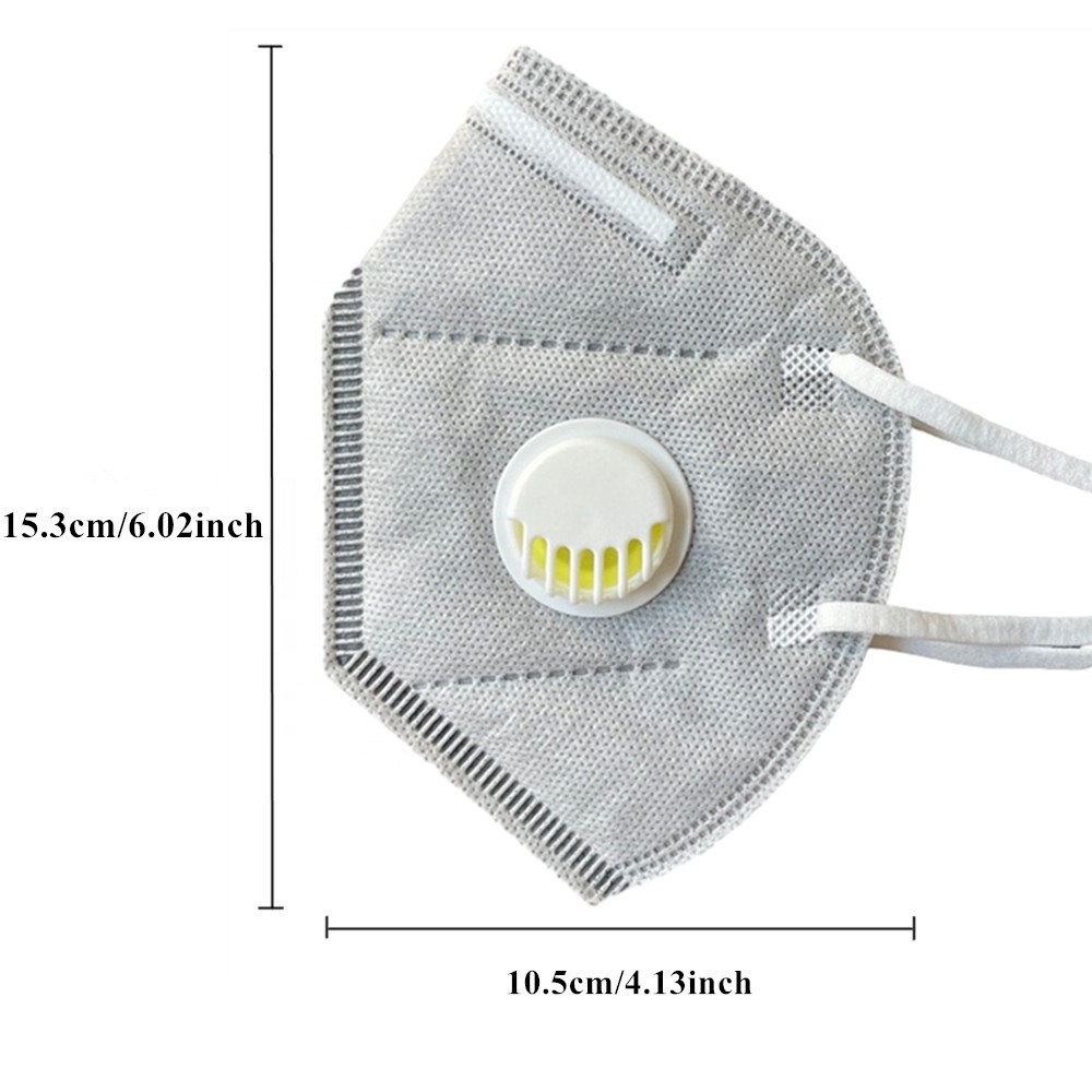 Disposable Face Mask Respirators Activated Carbon Air Filter Kn95 Mask With Valve Dust Filtering Mask