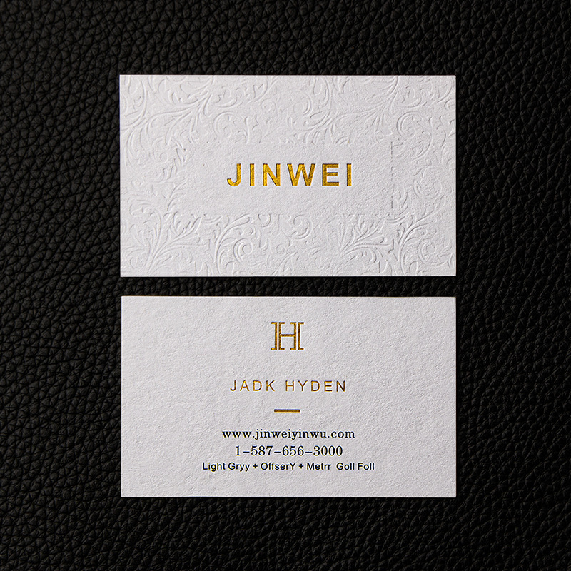 High Quality embossed gold foil plastic paper business name card custom luxury printing business cards with logo luxury