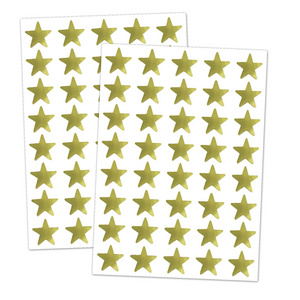 Collection Reward Cartoon Stickers Gold Star Motivational School Teacher for Kids OPP Bag Vinyl Promotional Gifts Sticker