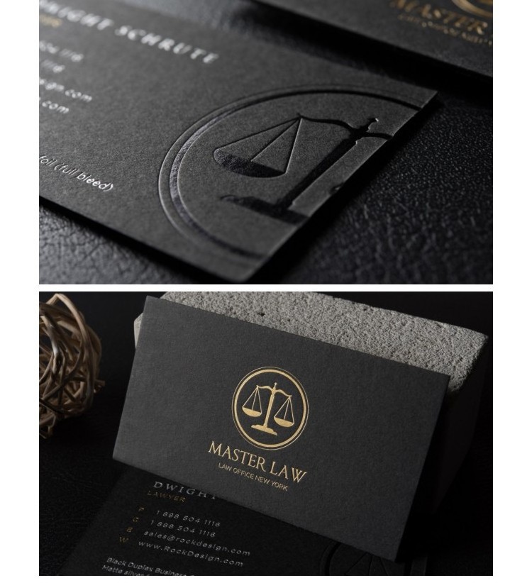 3d custom logo print 600gsm black white cotton paper letter press name card luxury hologram foil gold letterpress business card