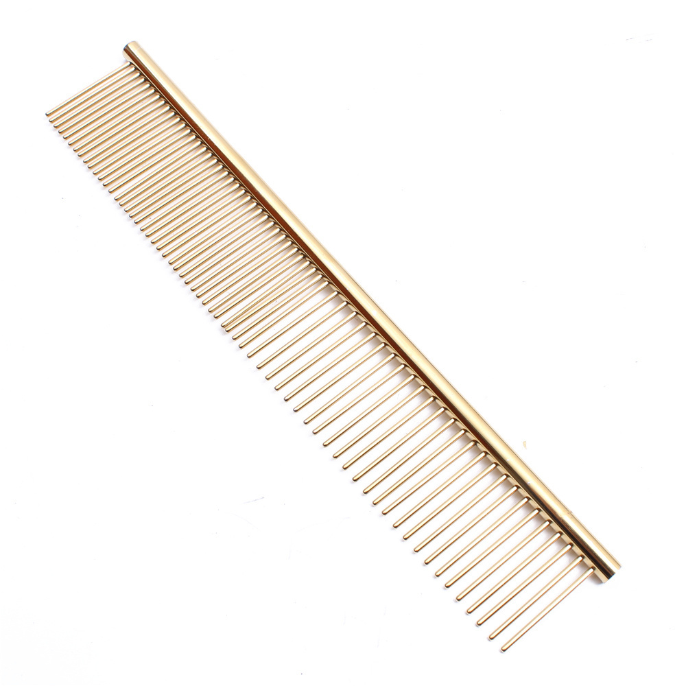 Colorful Stainless Steel Dog Cat Pet Grooming Comb Row Teeth Needle Hair Trimmer Grooming Comb C6703