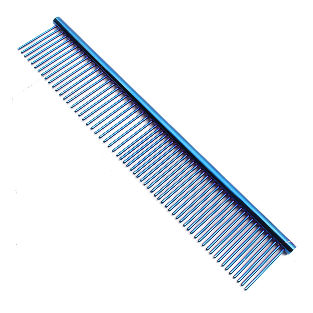 Colorful Stainless Steel Dog Cat Pet Grooming Comb Row Teeth Needle Hair Trimmer Grooming Comb C6703