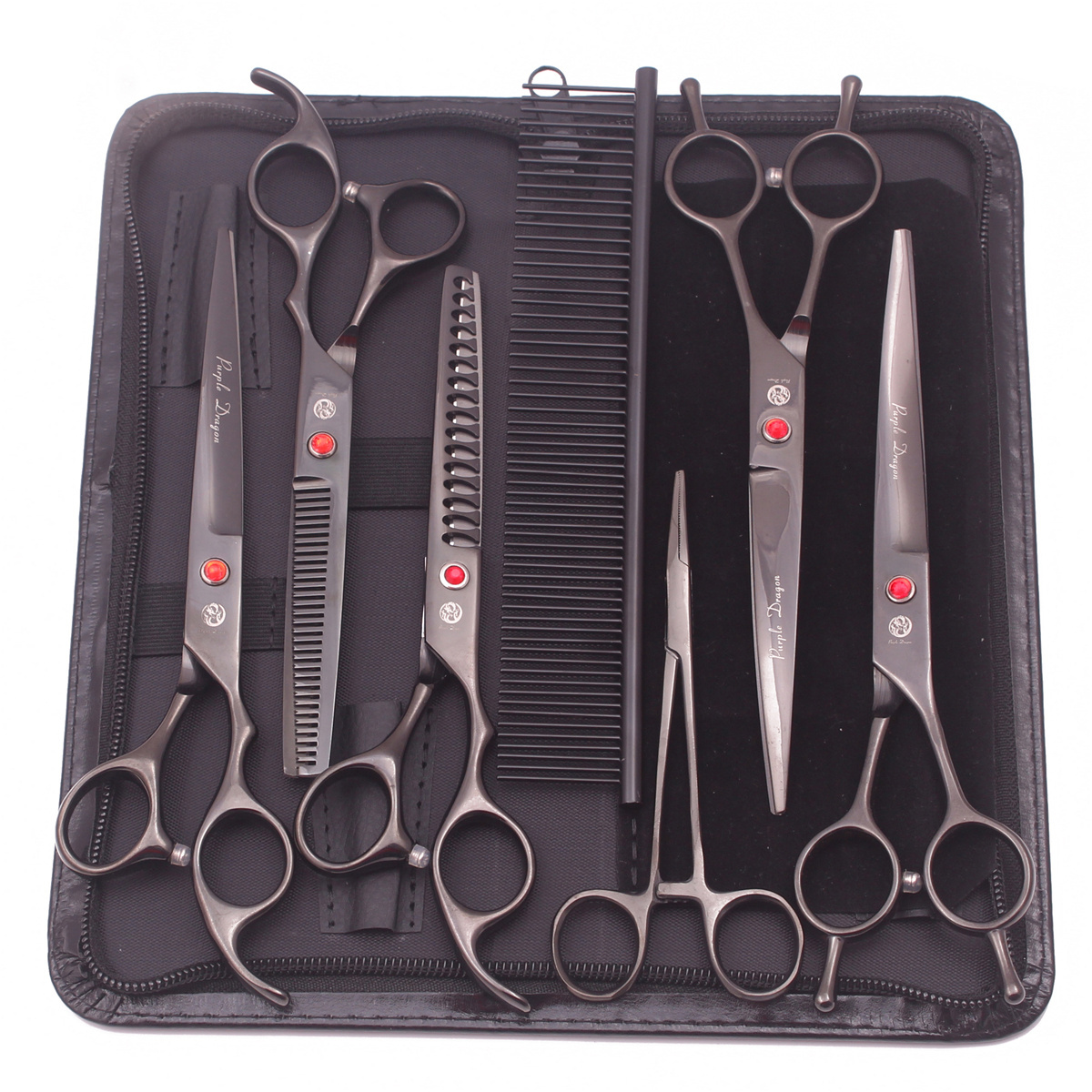 Purple Dragon Dog Grooming Scissors Set 6.5