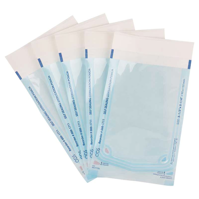 Wholesale medical self sealing sterilization pouches for nail and beauty tools packing bags