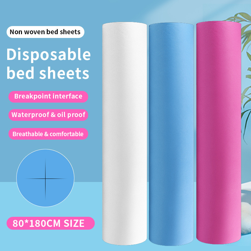 Spa Bed Sheets Disposable Massage Table Sheet Waterproof Bed Cover Non-woven Fabric Bed Sheet  Roll