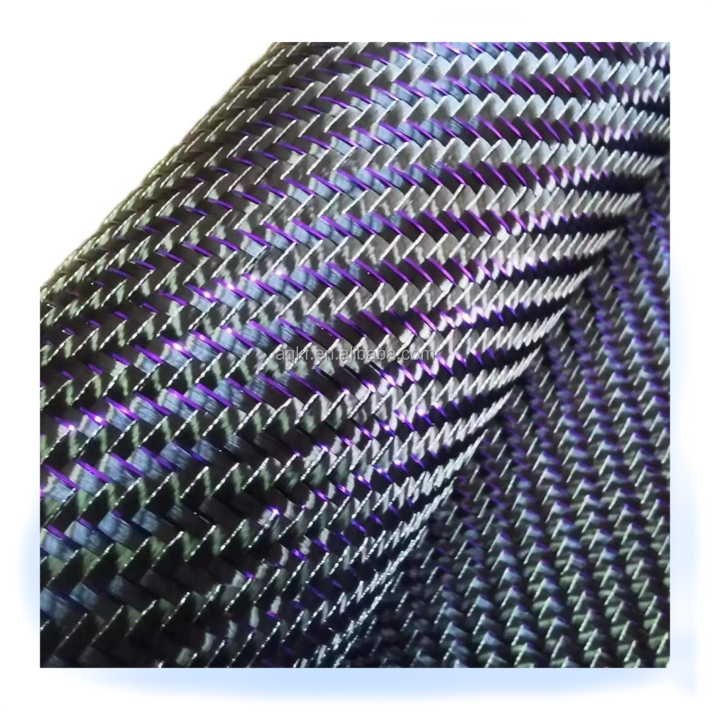 3K240G purple silver double silk twill  carbon fiber fabric