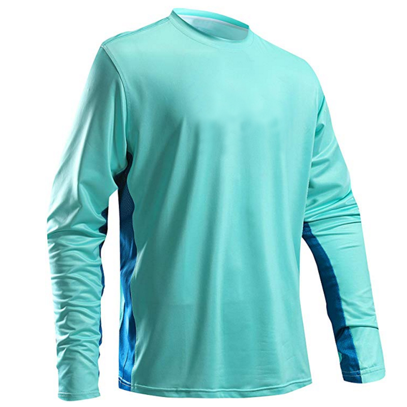 Custom sublimation print quick dry blank uv protection long sleeve fishing t shirt