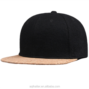 wholesale custom cork snapback hat cap wood brim blank baseball cap hat