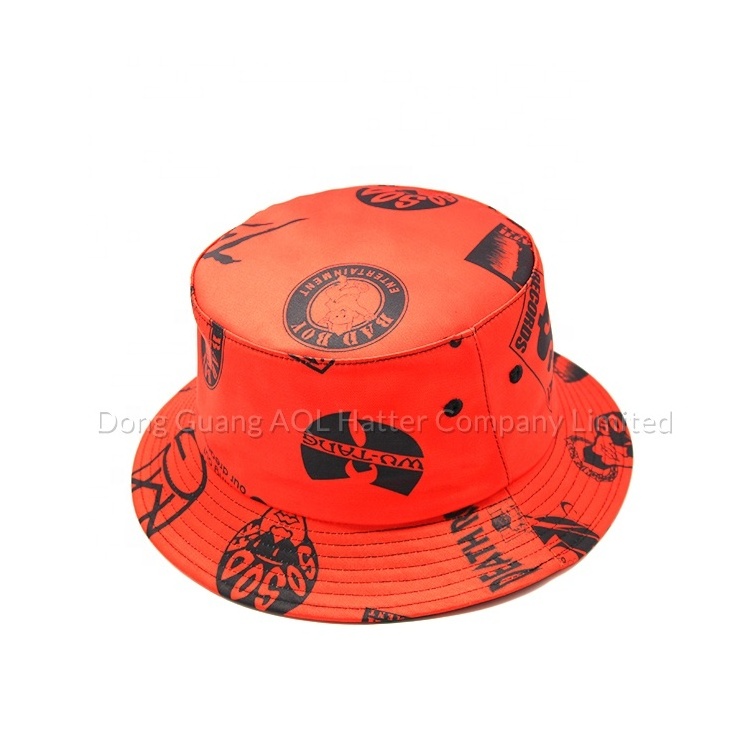 high quality wide brim adult fisherman bucket hat full print hat custom logo Women's personalized vintage printed bucket cap