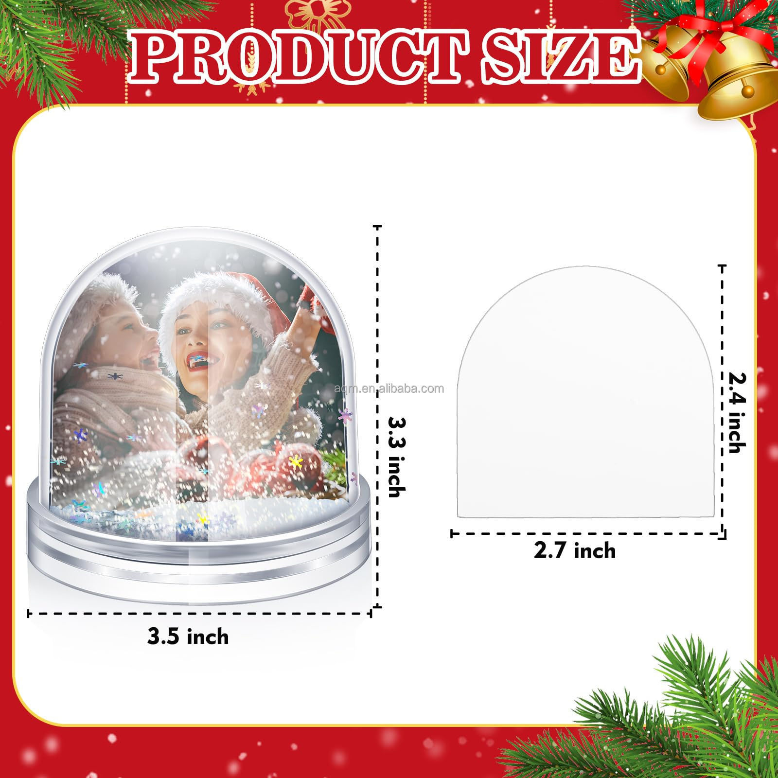 Blank plastic water balloon photo frame Thermal sublimation acrylic photo frame snow globe DIY printing