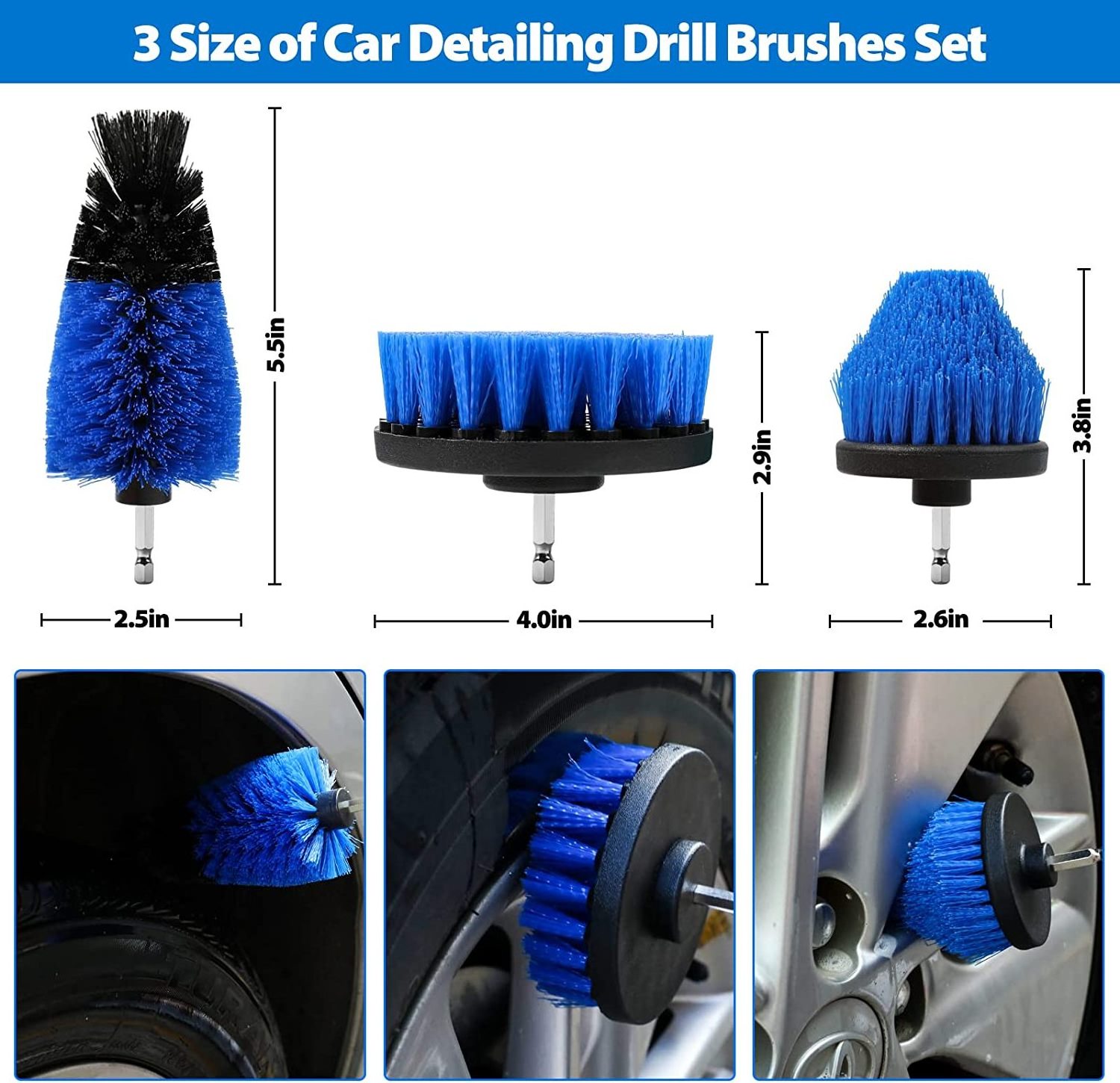 25pcs Car Detailing Brush Set Car Cleaning Kit for Wheels Air Vent Leather Detail Brushes Wheel Brush