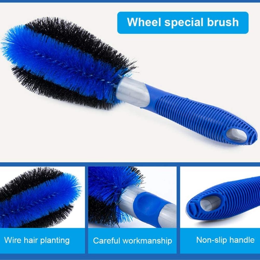 Rim Cleaning Brush Kit Wheel Brush For Alloy Wheels And Tyre Brushes Rim Cleaner For Your Car Motorcycle Or Bicycle