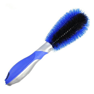 Car Wheel Cleaning Brush Tire Rim Scrub Brush with Anti-Slip Rubber Handle for Automobile and Motorcycle Wheel Tire Cleaner